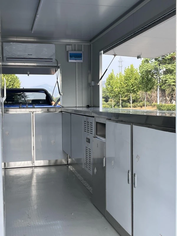 Galvanized Steel Square Food Trailer